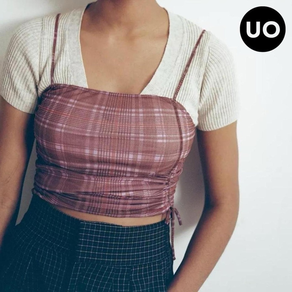 Urban Outfitters Plaid Y2K Tank Top New With Tags NWT